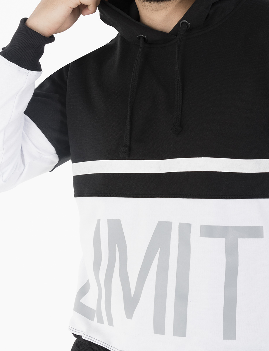 Hoddie blanco-negro