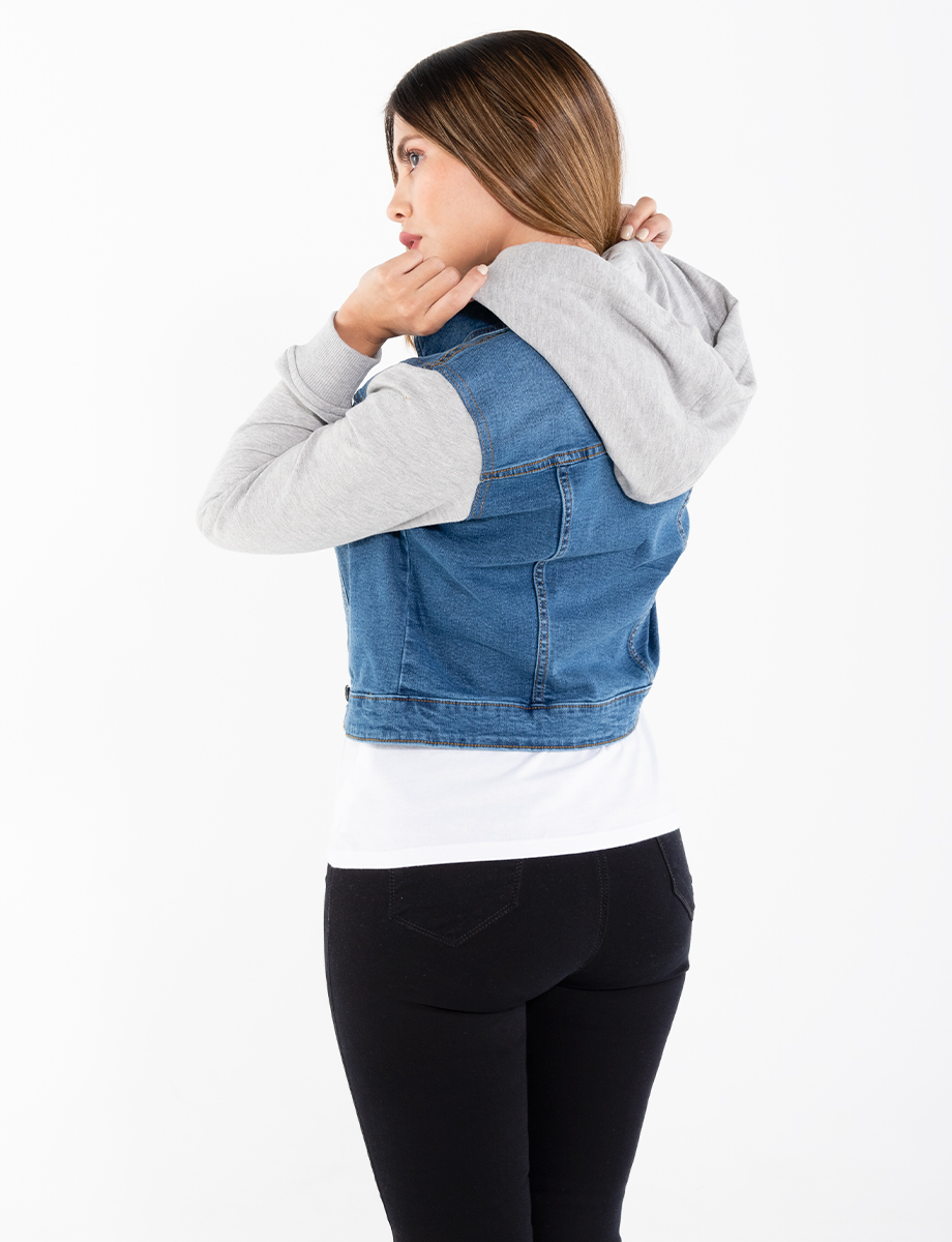 Chompa Jean con capucha