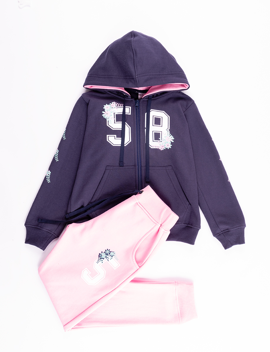 Calentador estampado azul-rosado