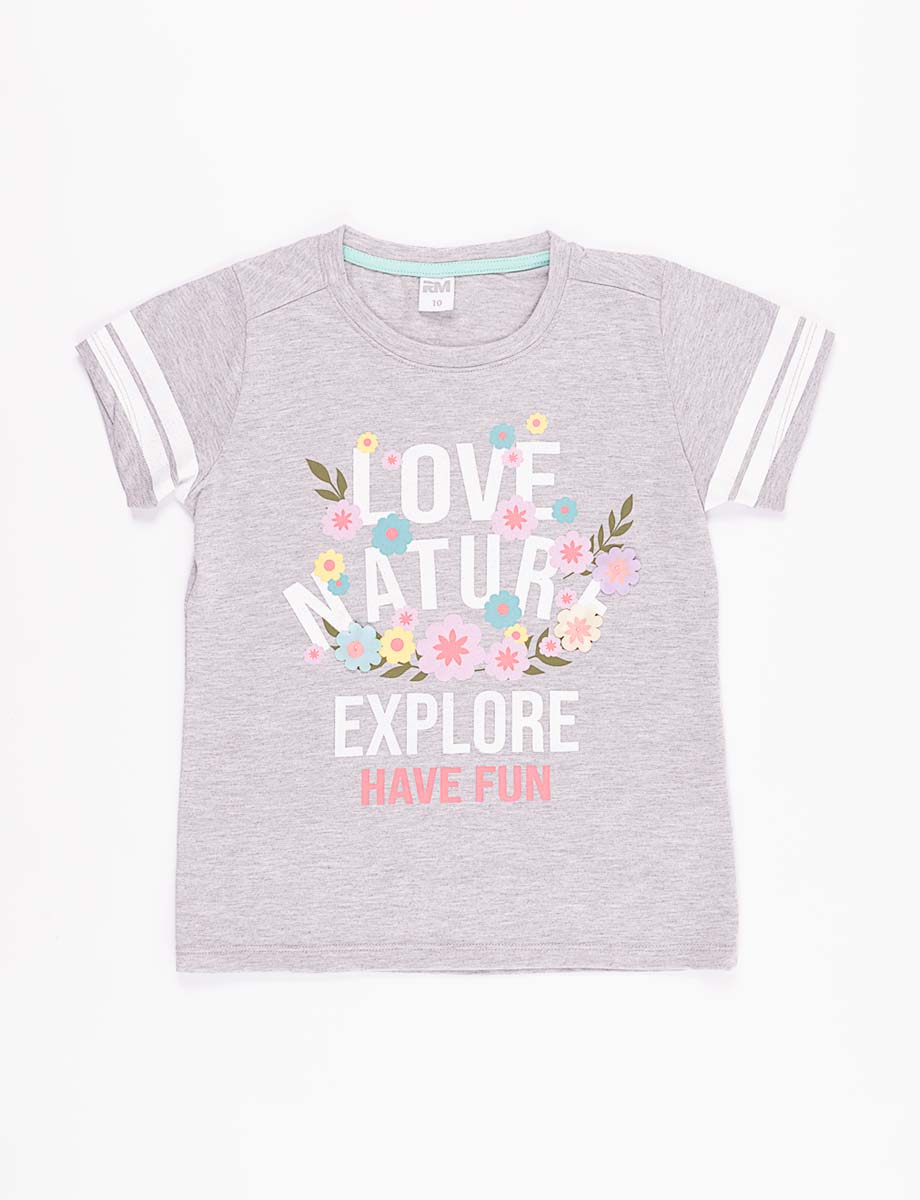 Camiseta gris Love Nature