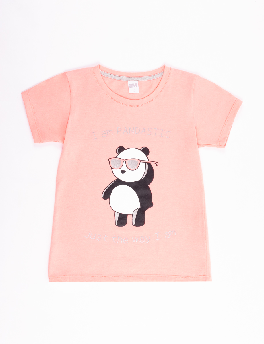 Camiseta Panda salmón