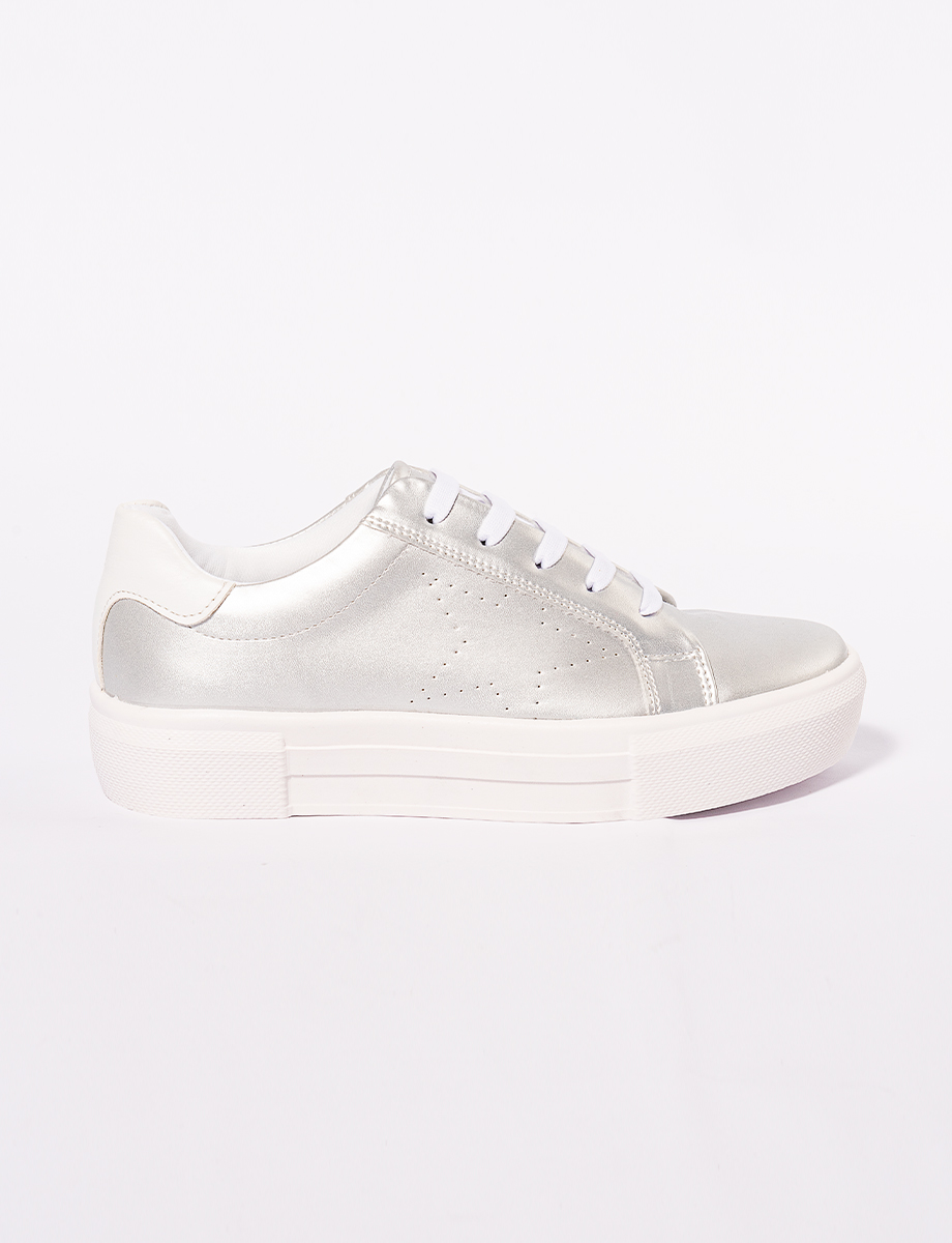 Sneaker estrella plateado