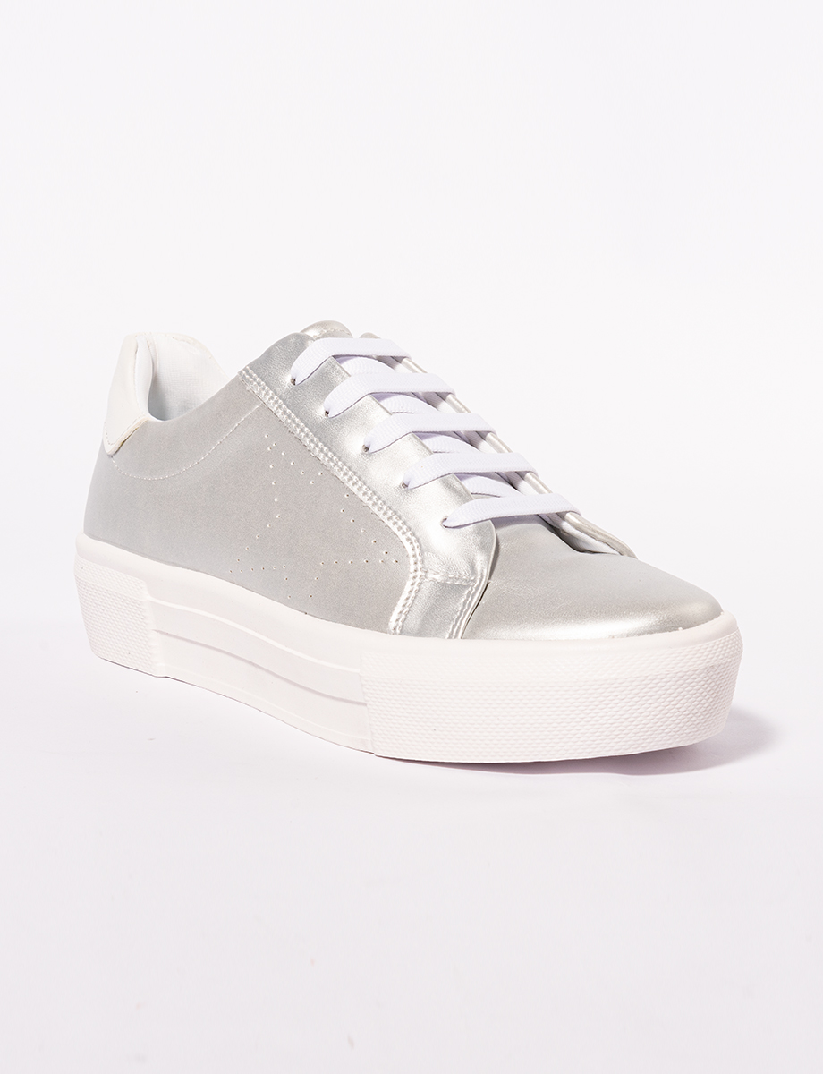 Sneaker estrella plateado