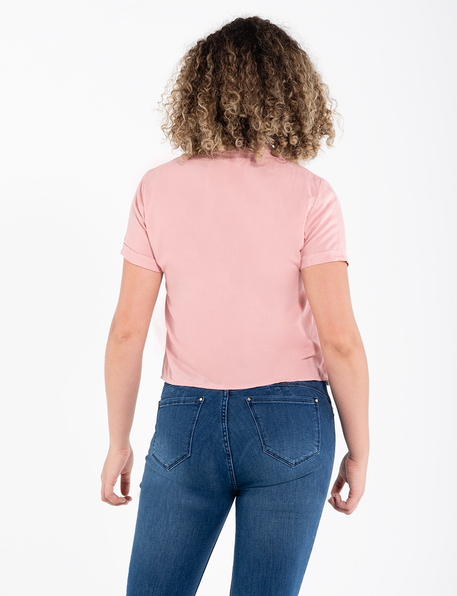 Blusa camisera manga corta