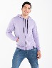 Chompa con cierre color lila