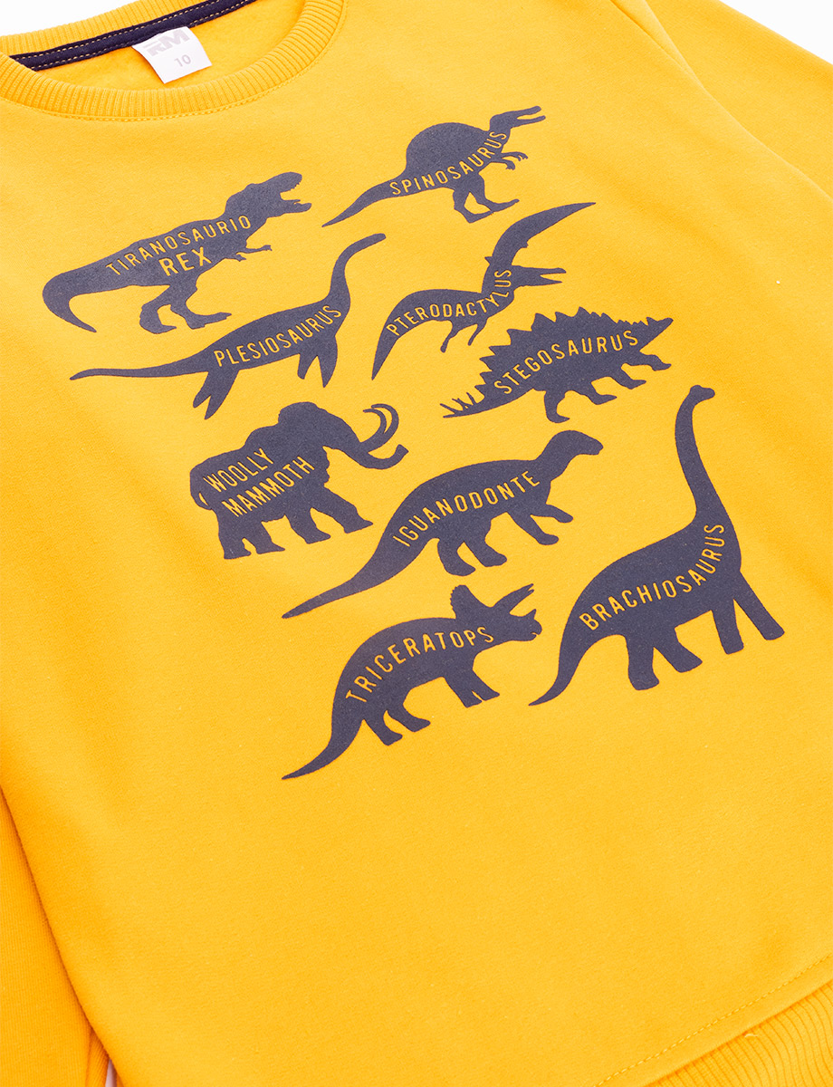 Buzo amarillo motivo dinosaurios