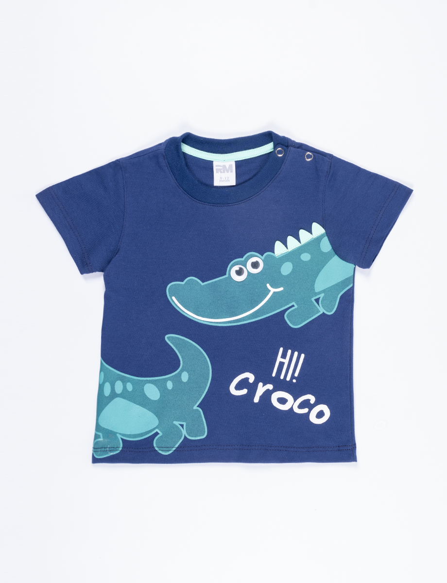 Camiseta azul marino Croco