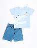 Conjunto camiseta short jean