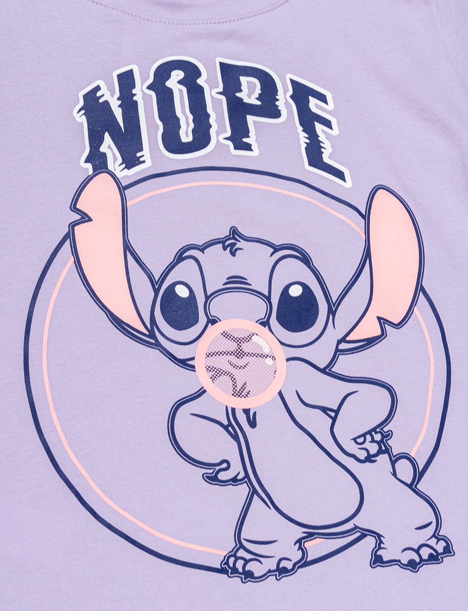 Camiseta lila Lilo y Stitch