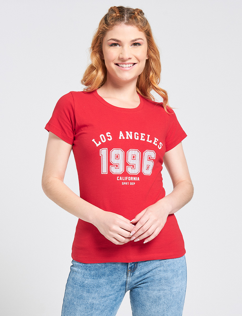 Camiseta Los Angeles roja