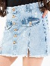 Falda jean con botones azul claro
