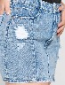 Falda denim azul con rotos