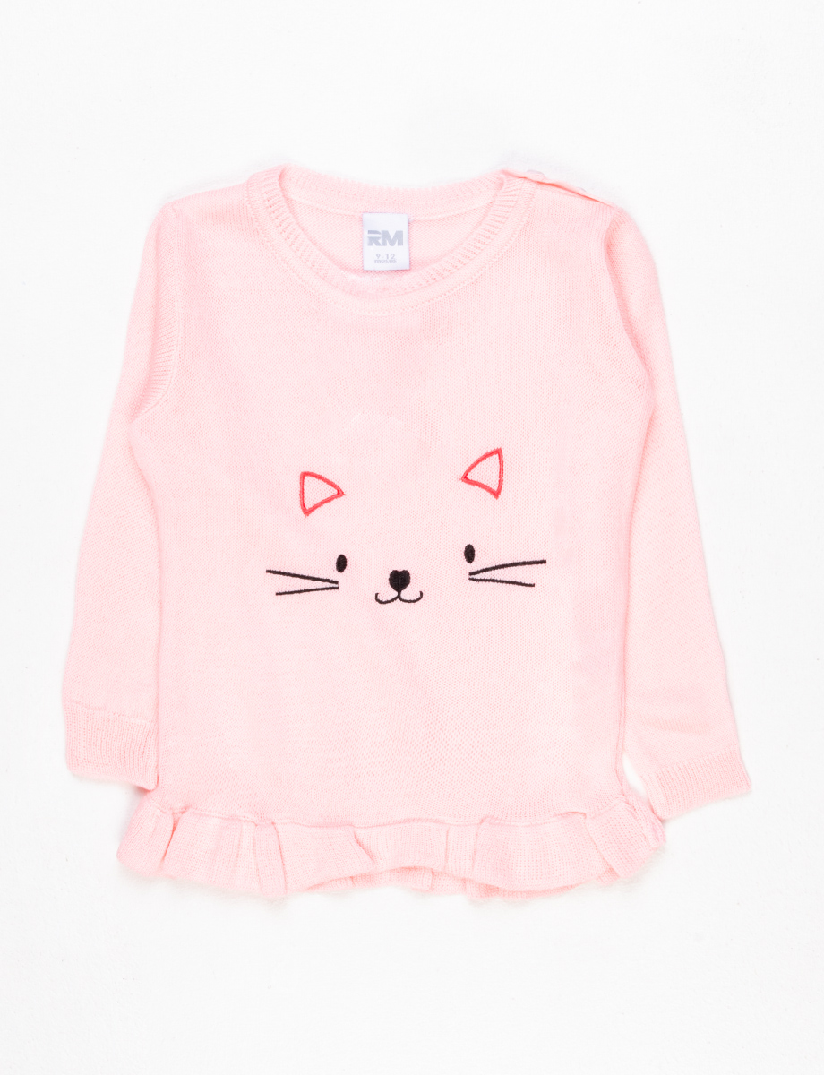 Sweater gatito con vuelos