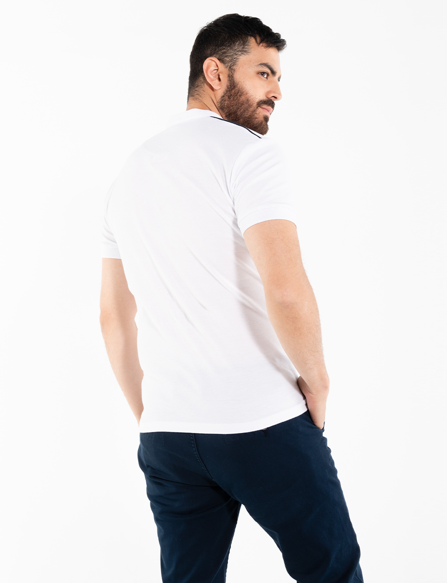 Polo cuello mao blanca