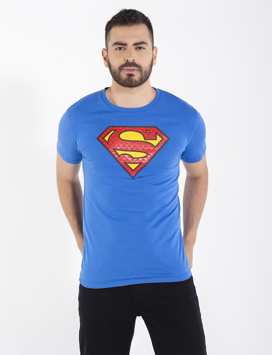 Camiseta Superman azul eléctrico, CAMISETAS Y POLOS, CAMISETAS Y POLOS, MODA JUVENIL, HOMBRES