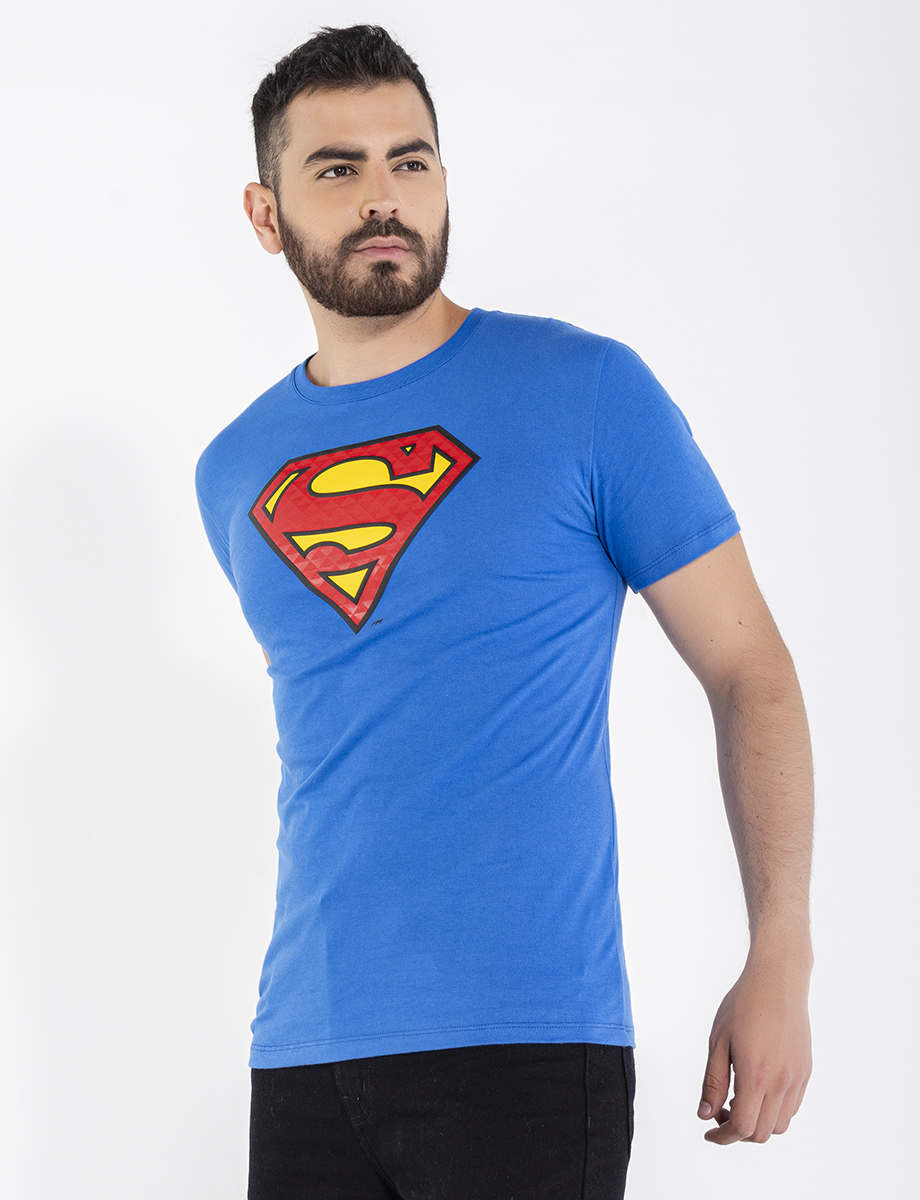 Camiseta Superman azul eléctrico
