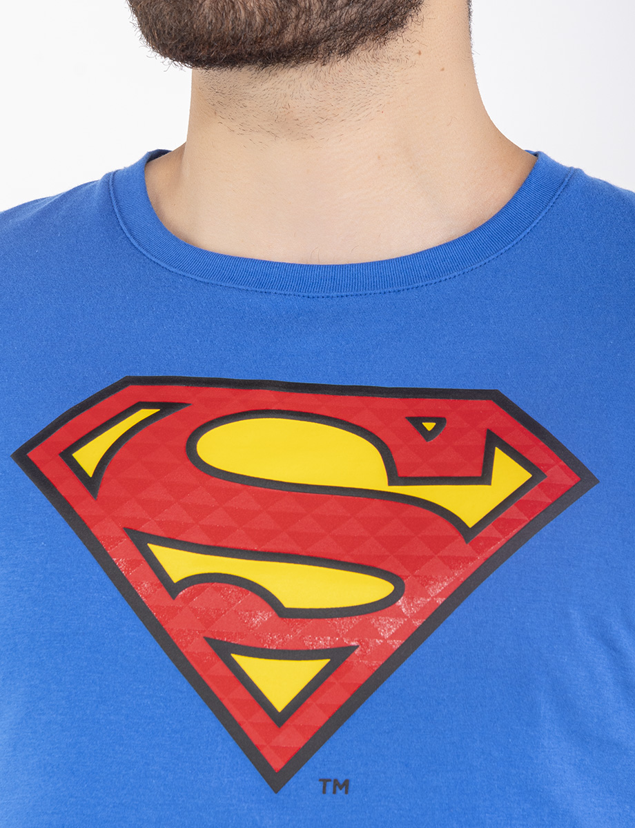 Camiseta Superman azul eléctrico