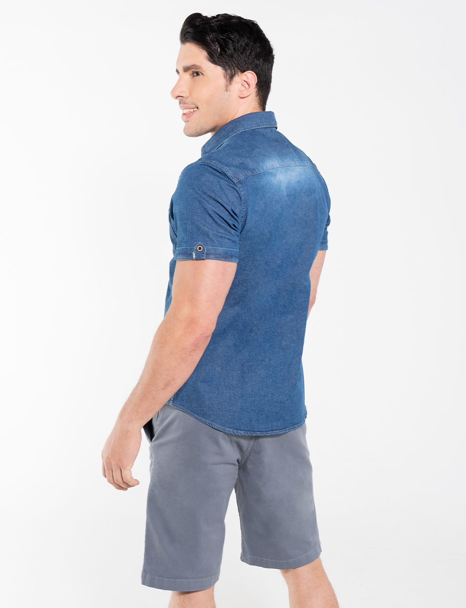 Camisa degradada manga corta