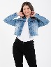 Chaqueta jean corta azul claro