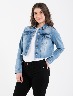 Chaqueta jean corta azul claro