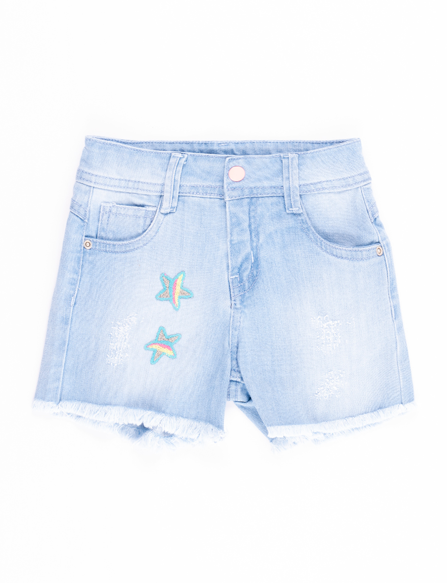 Short jean celeste con estrellas