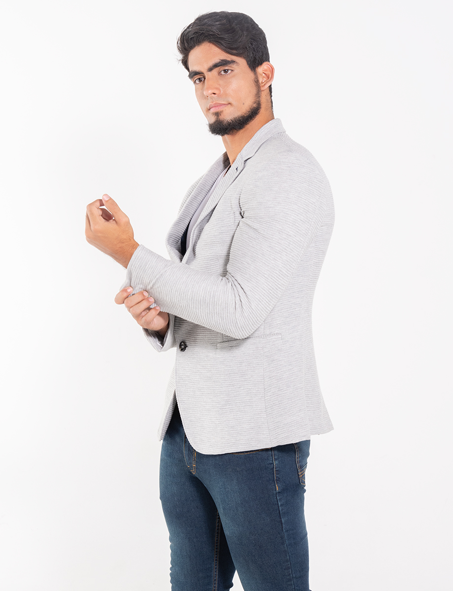 Blazer textura plomo