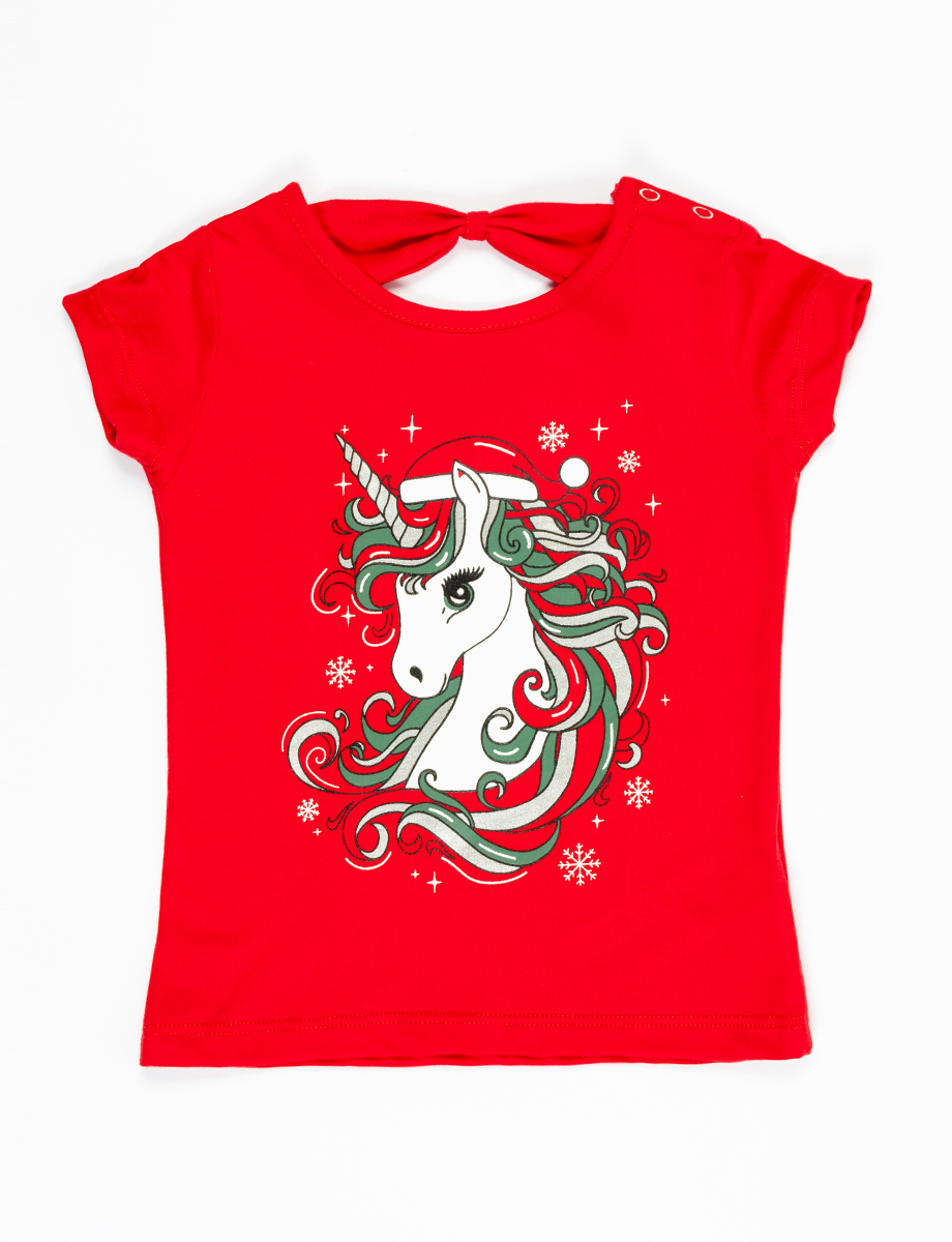 Camiseta navideña unicorn Bebé