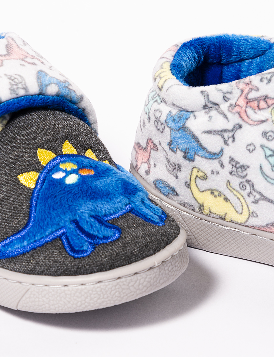 Pantufla dinosaurio con velcro