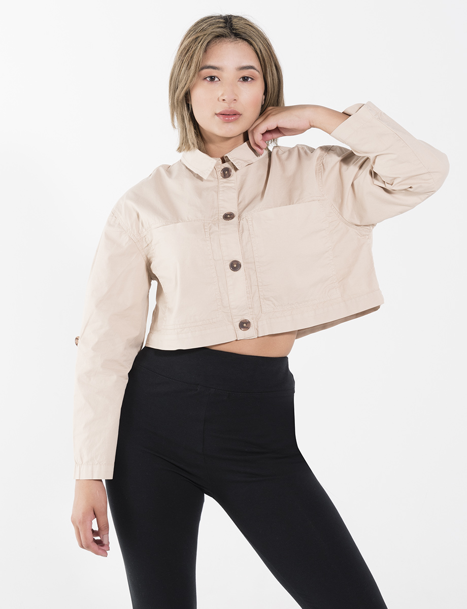 Chaqueta crop top abano