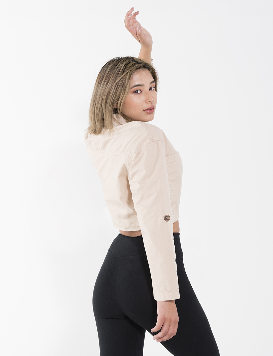 Chaqueta crop top abano