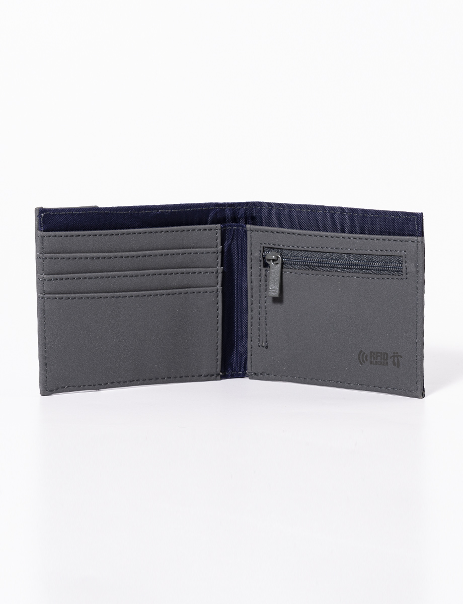 Billetera Totto azul-gris