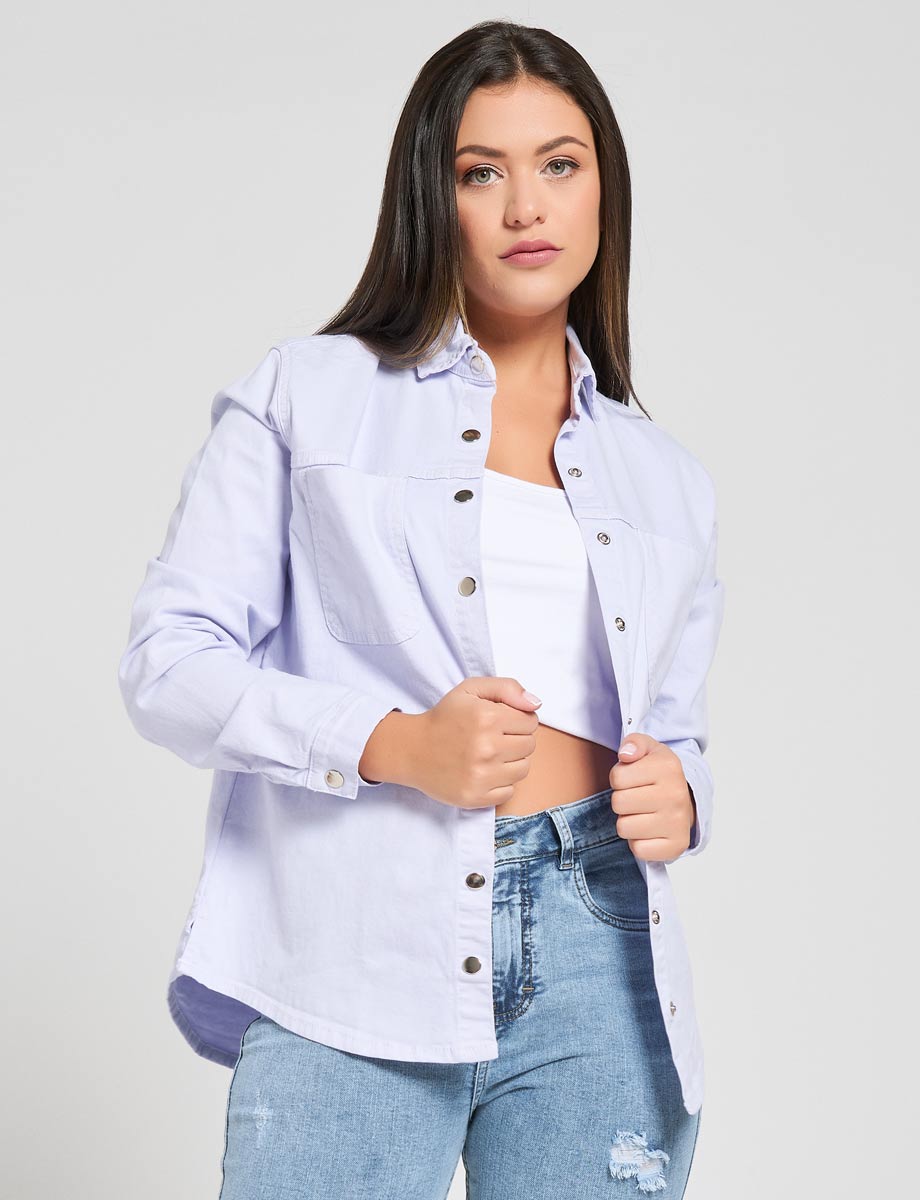 Chaqueta Sobrecamisa Lila