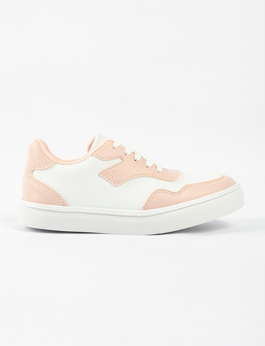 Sneaker combinado blanco-rosado