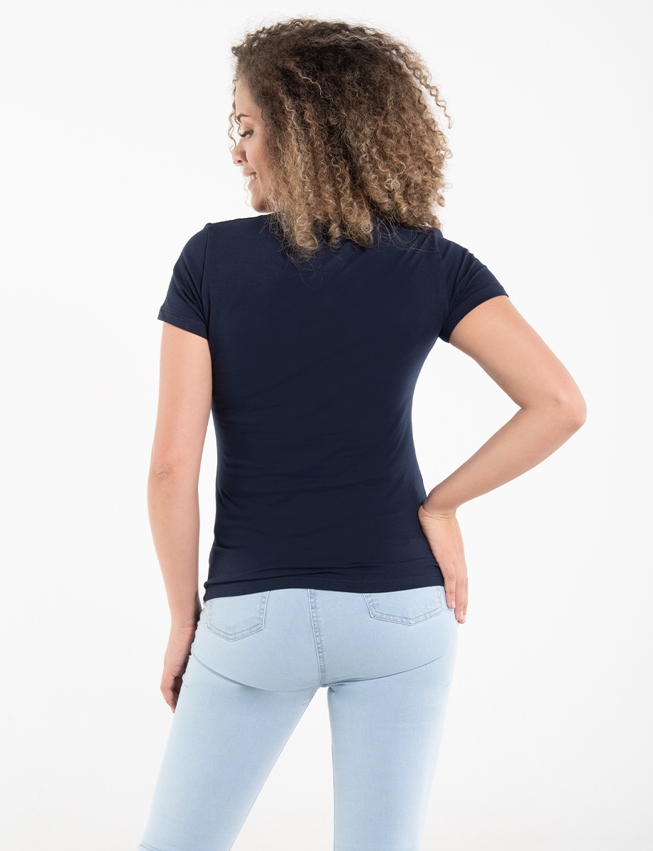 Camiseta So Cute azul marino