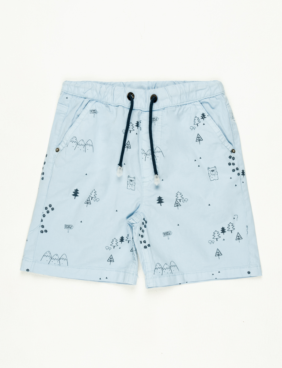 Bermuda estampada celeste claro