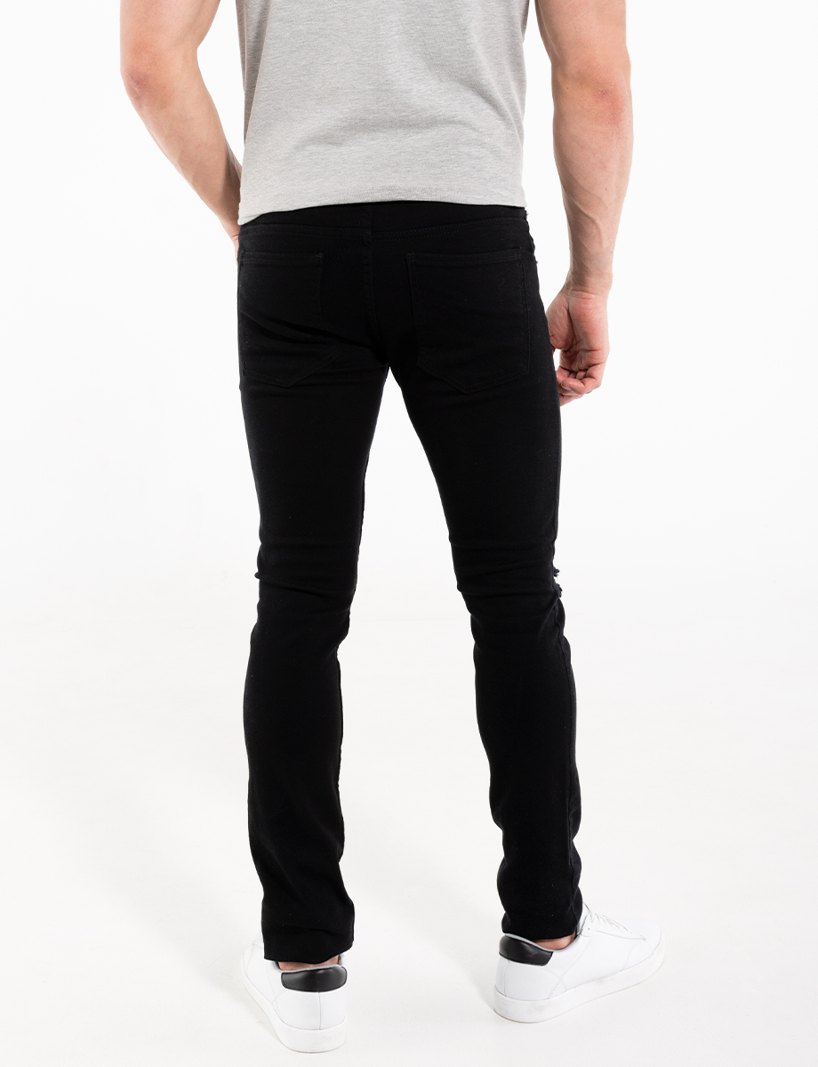 Jean skinny roto negro