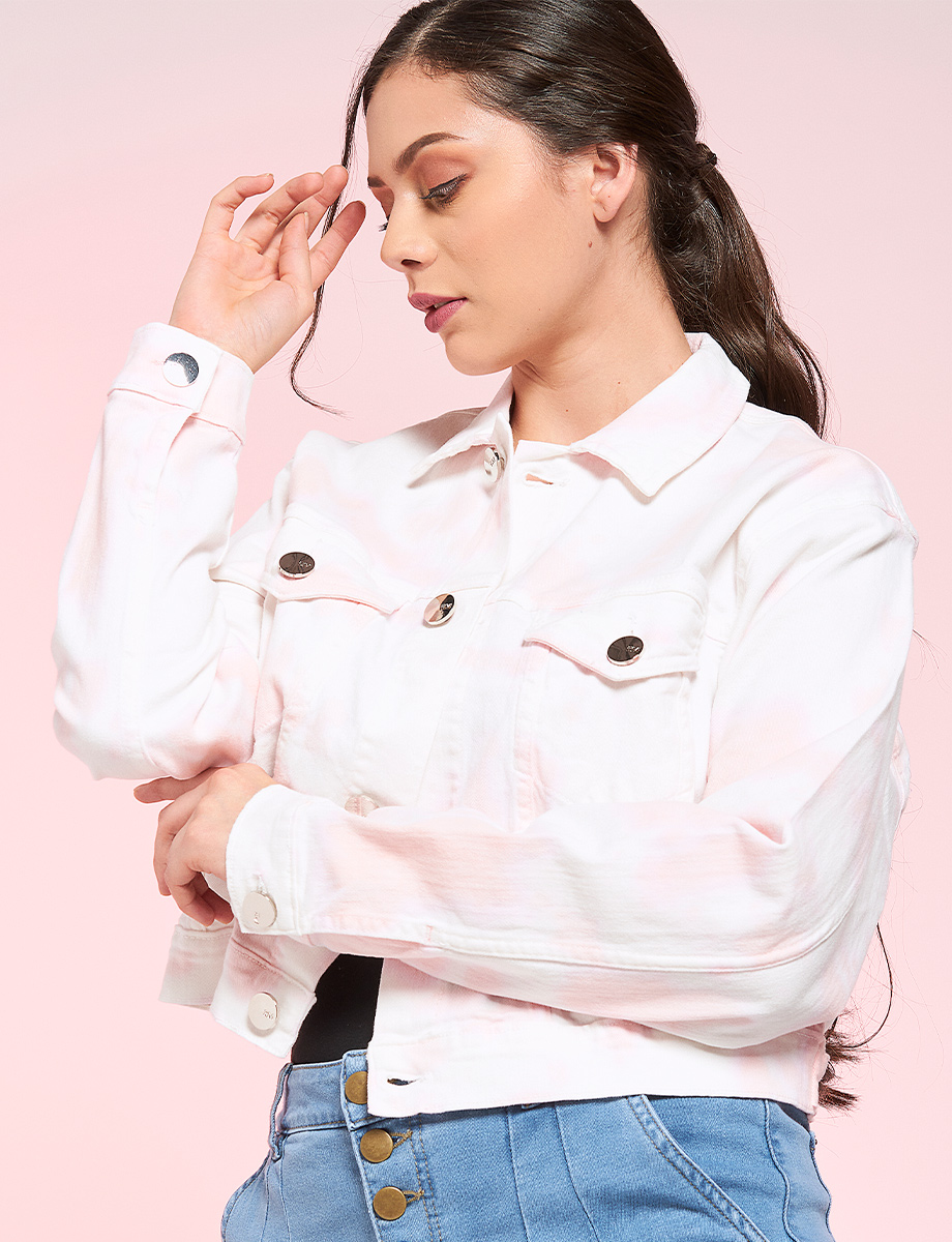 Chaqueta tie-dye rosada