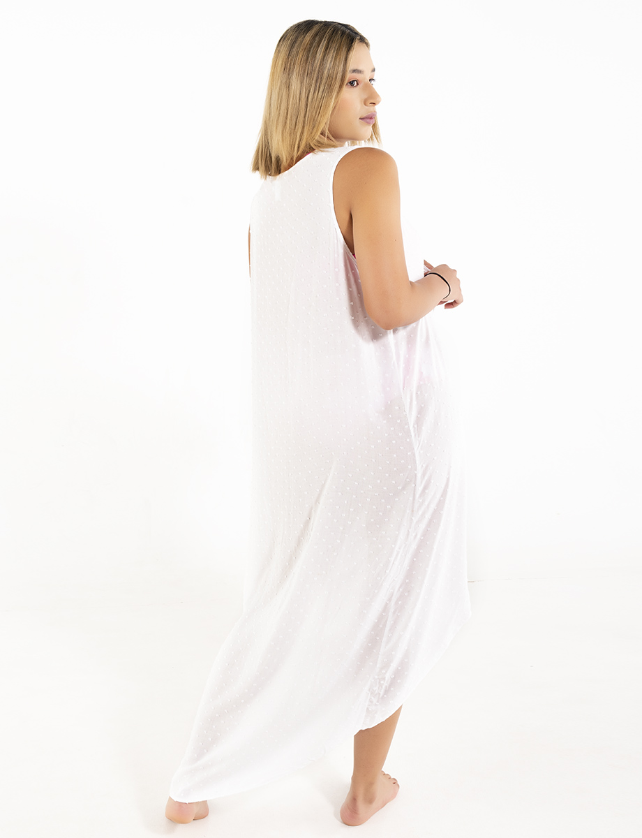 Kimono de playa blanco