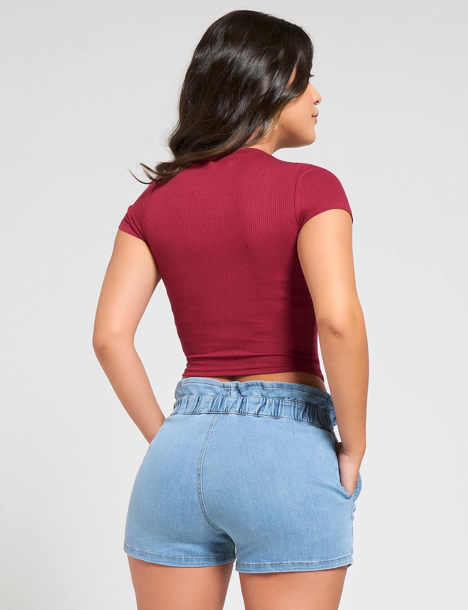 Short Jean Paper Bag