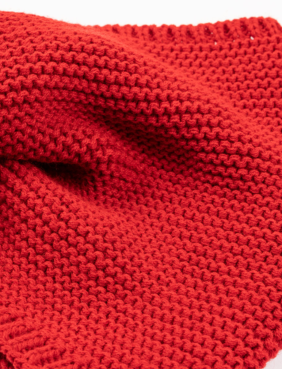 Bufanda tejida roja