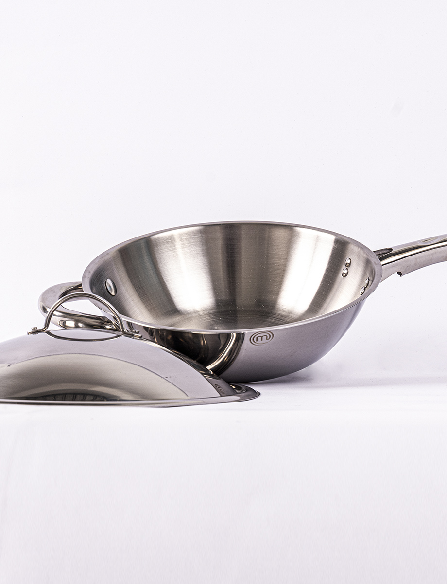 Wok Triply Masterchef plateado