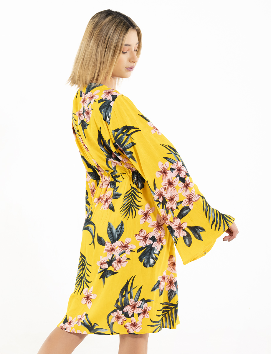 Vestido tipo Kimono amarillo