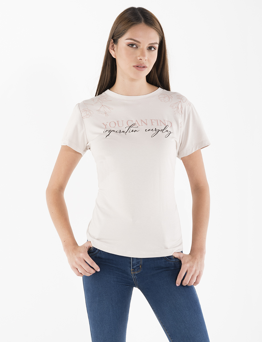Camiseta manteca You Can Find