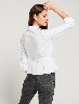 Blusa cruzada manga larga blanca