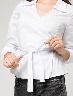 Blusa cruzada manga larga blanca