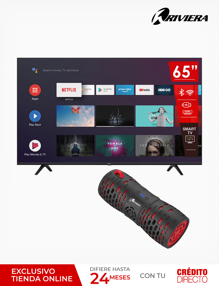 TV Riviera 65" + Parlante Bluetooth Riviera