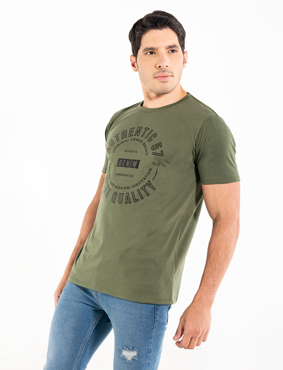 Camiseta Authentic verde militar