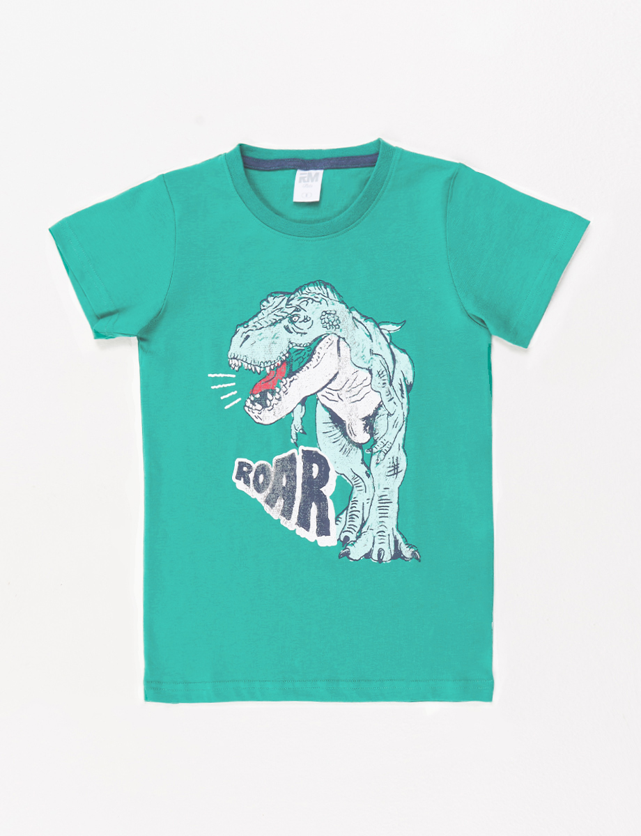 Camiseta pre Dinosaurio Verde