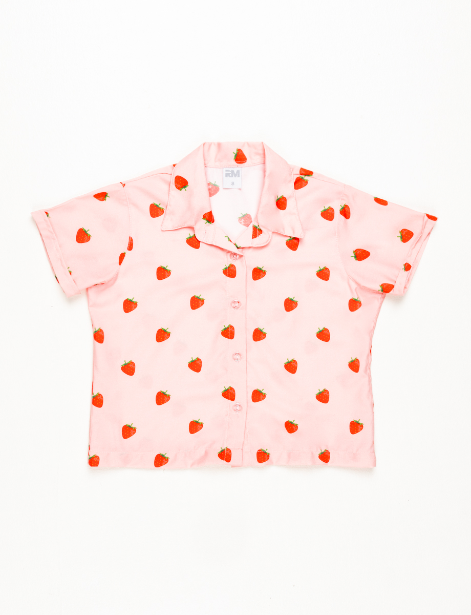 Blusa manga corta prints fresas