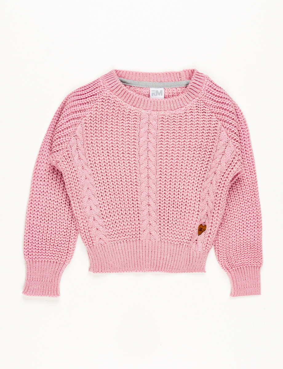 Sweater trenzado rosado
